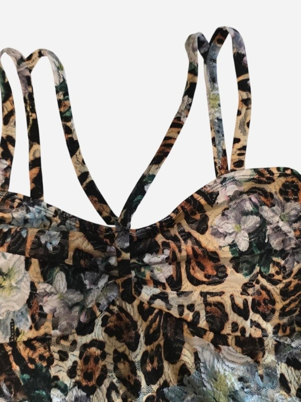 VENUS Lace Leopard Floral OFF-Shoulder Strappy Camisole XL BRAND NEW Beautiful - Picture 3 of 8